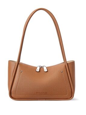 Brown PU Leather Shoulder Bag